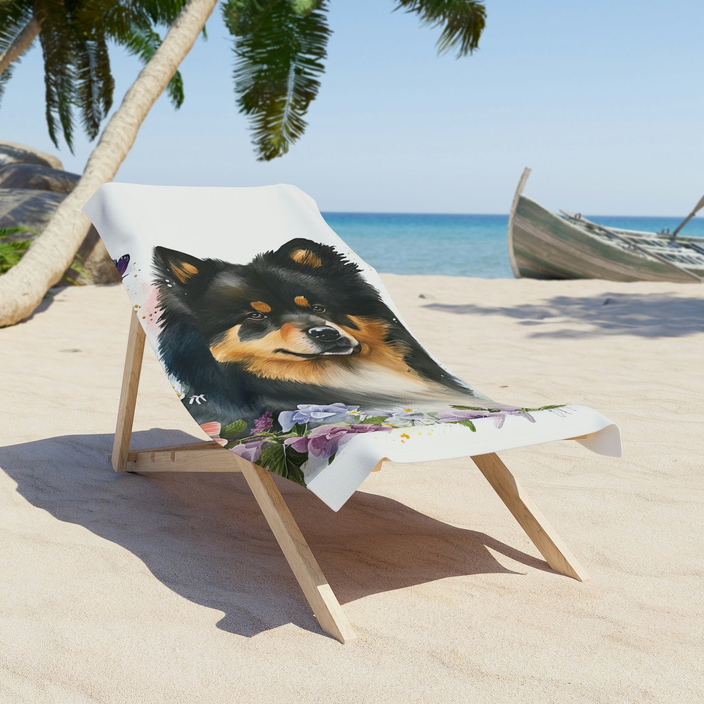 Finnish Lapphund - Spring #6 - Beach Towel