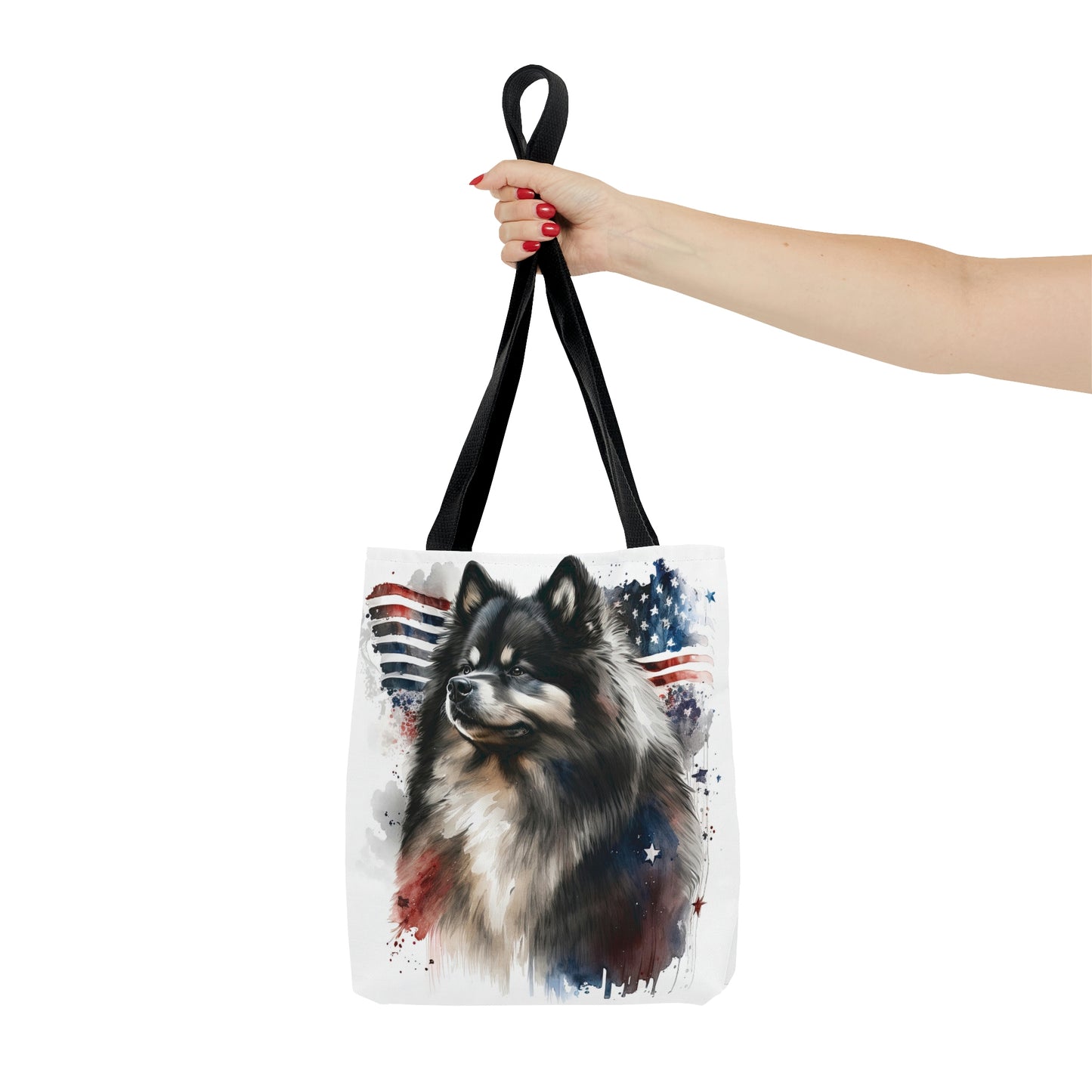 Finnish Lapphund - Patriotic #1 - Tote Bag