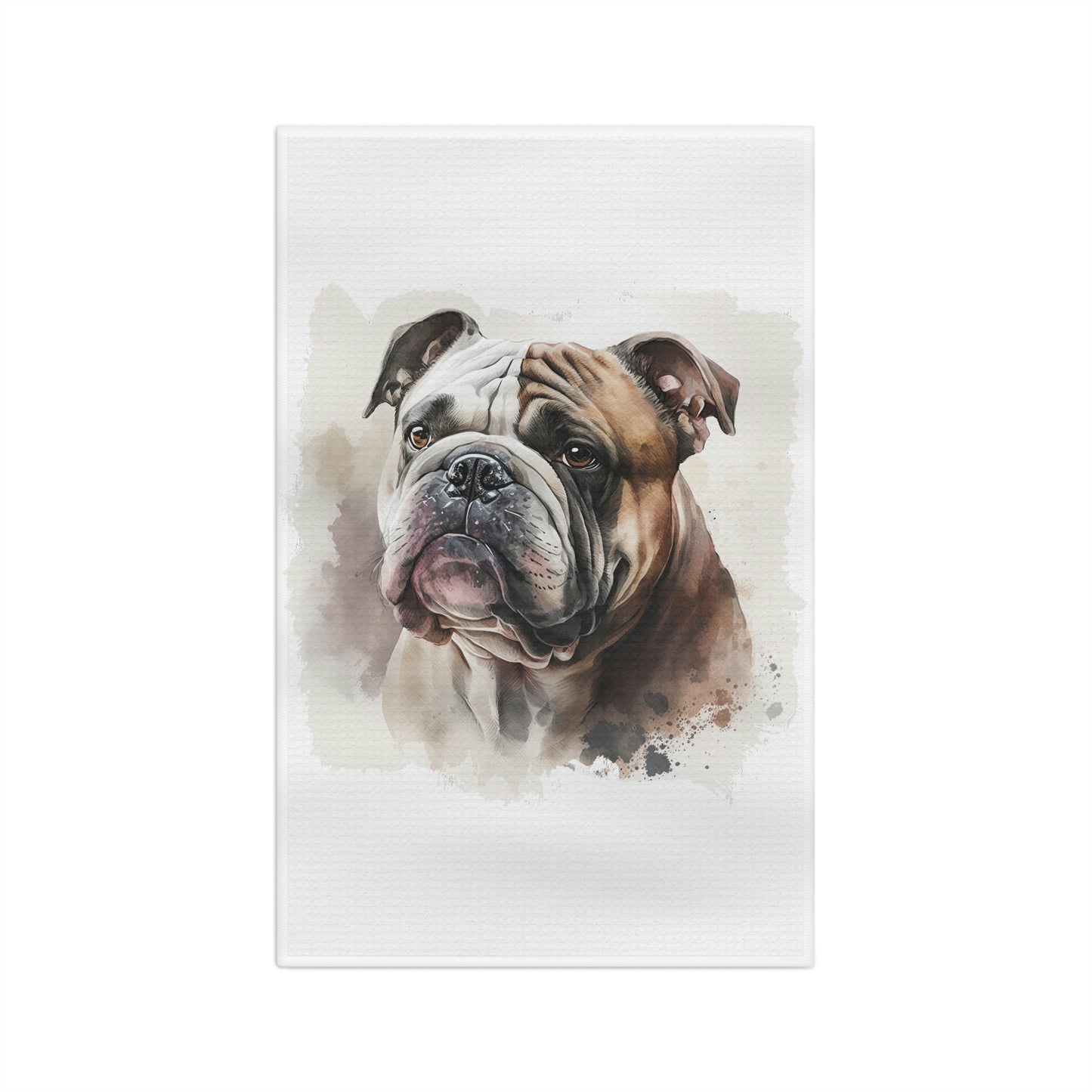 English Bulldog (Portrait) Soft Tea Towel