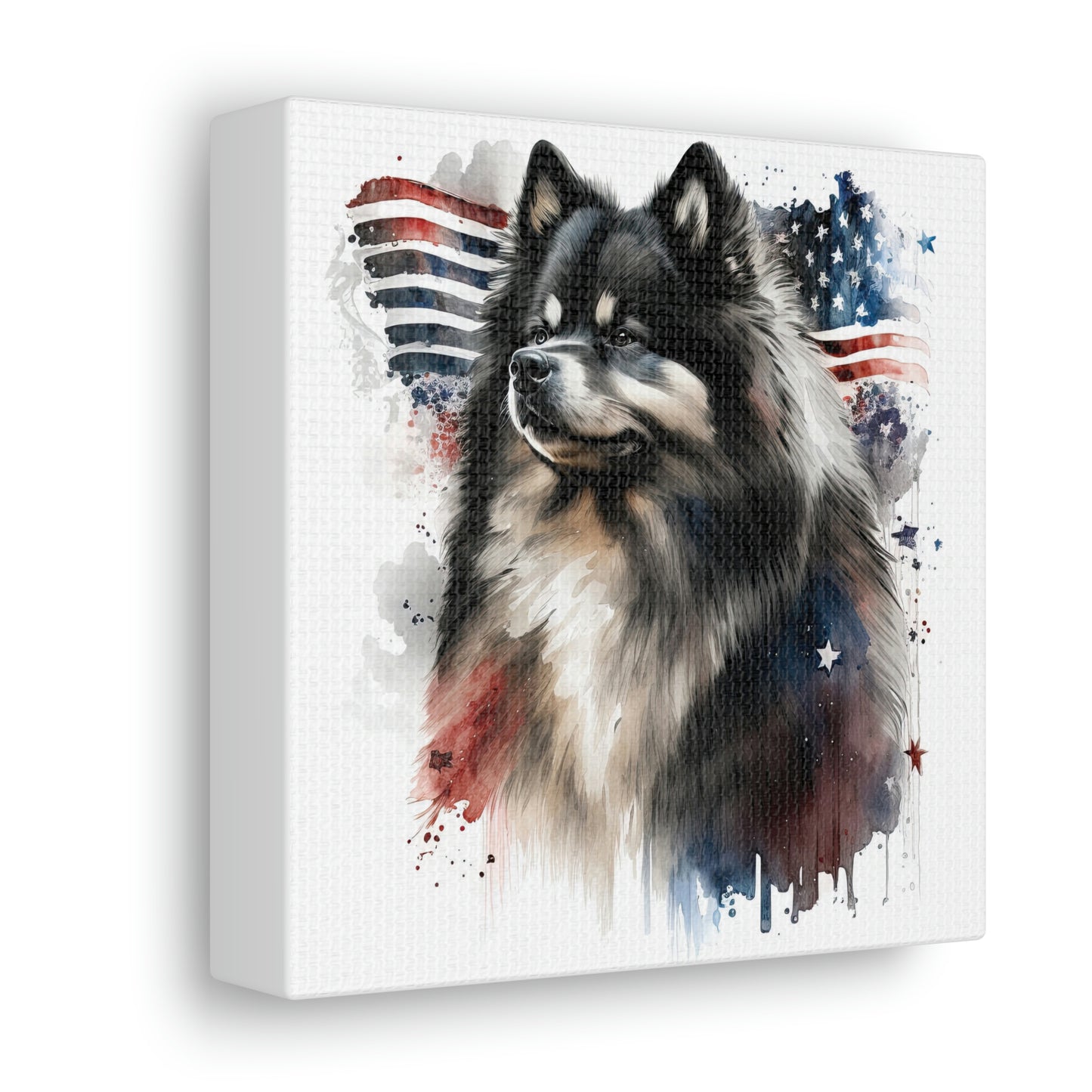 Finnish Lapphund - Patriotic #1 - Canvas