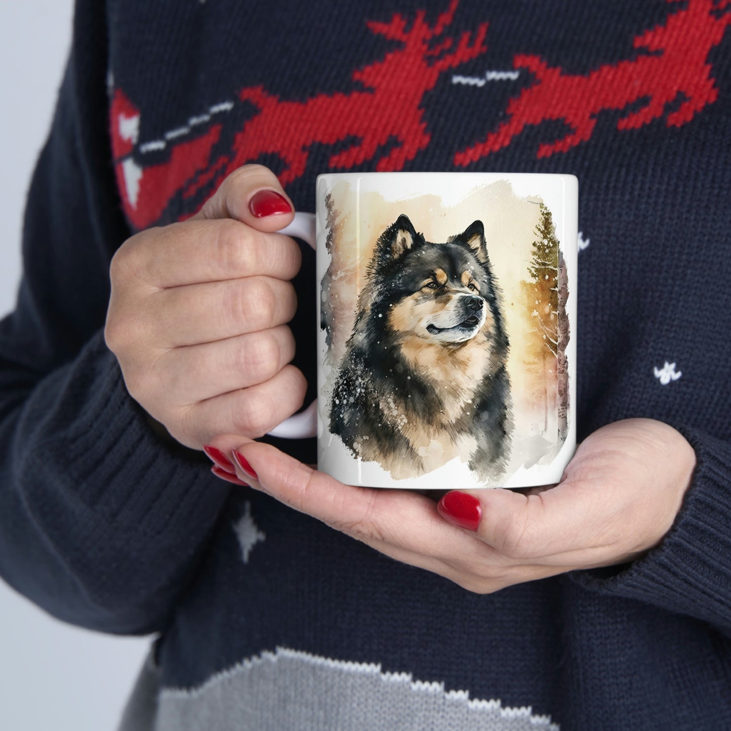 Finnish Lapphund - Snowy #4 - Mug