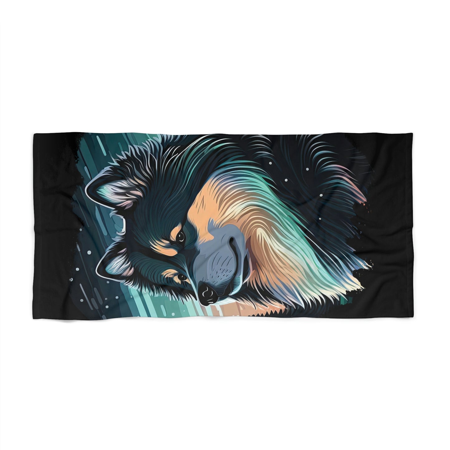 Finnish Lapphund - Stars #3 - Beach Towel