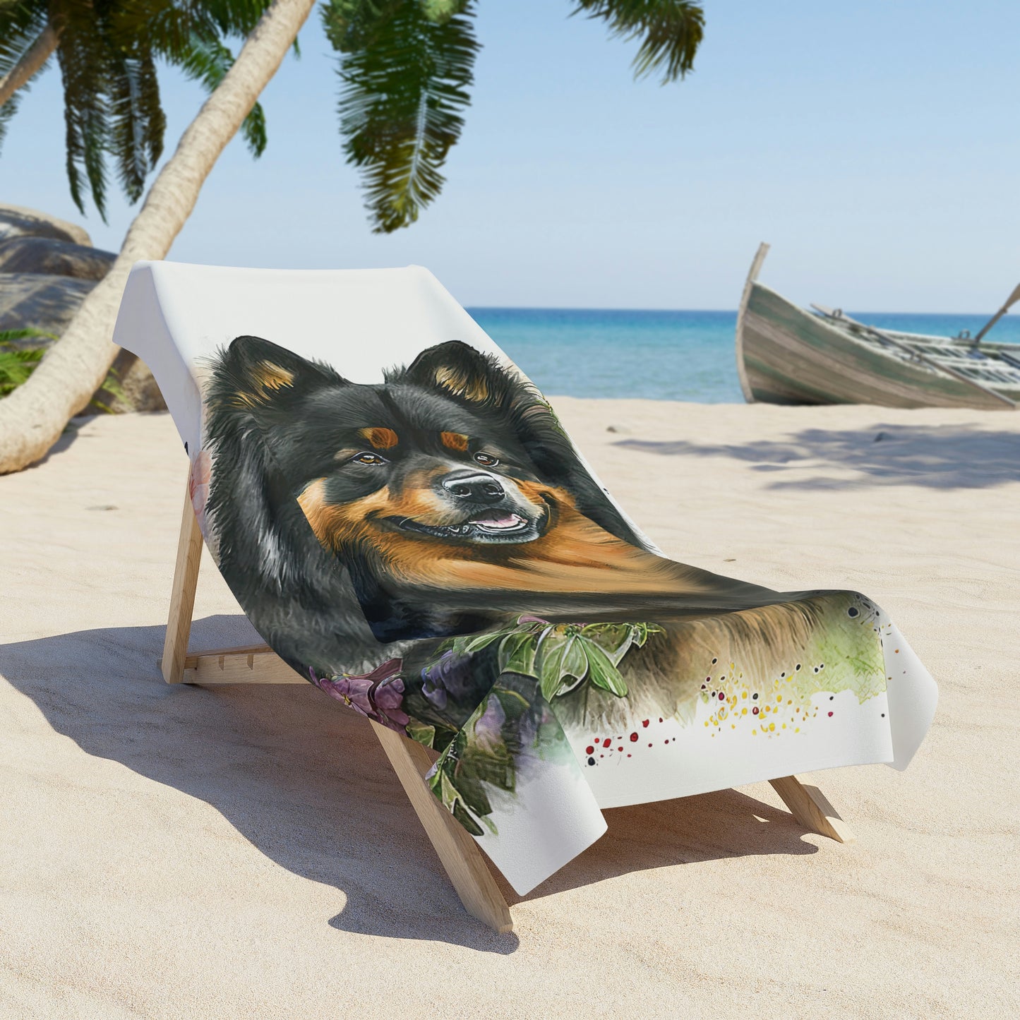 Finnish Lapphund - Spring #4 - Beach Towel