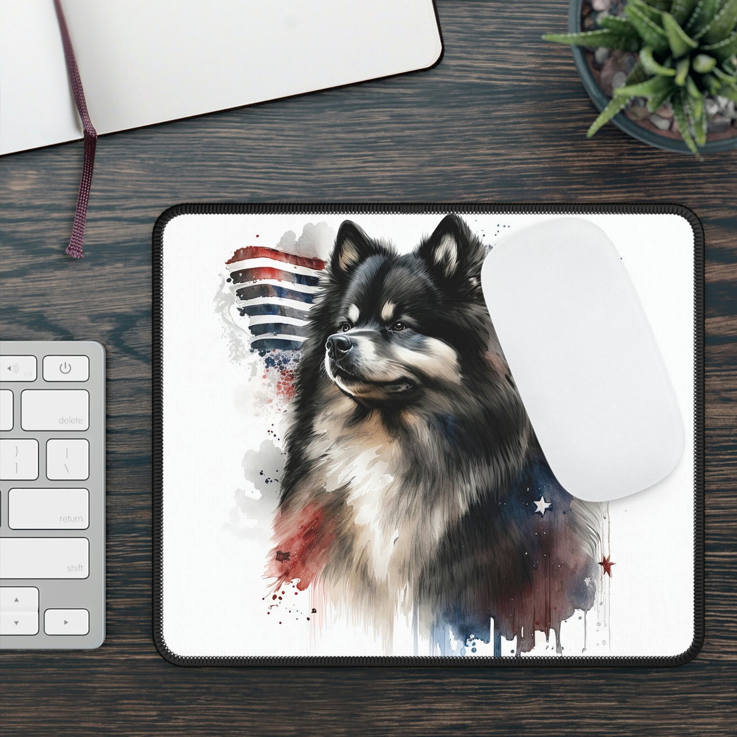 Finnish Lapphund - Patriotic #1 - Mouse Pad