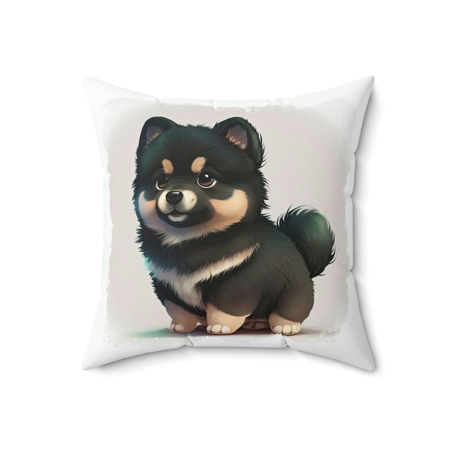 Finnish Lapphund - Cartoon #1 - Pillow