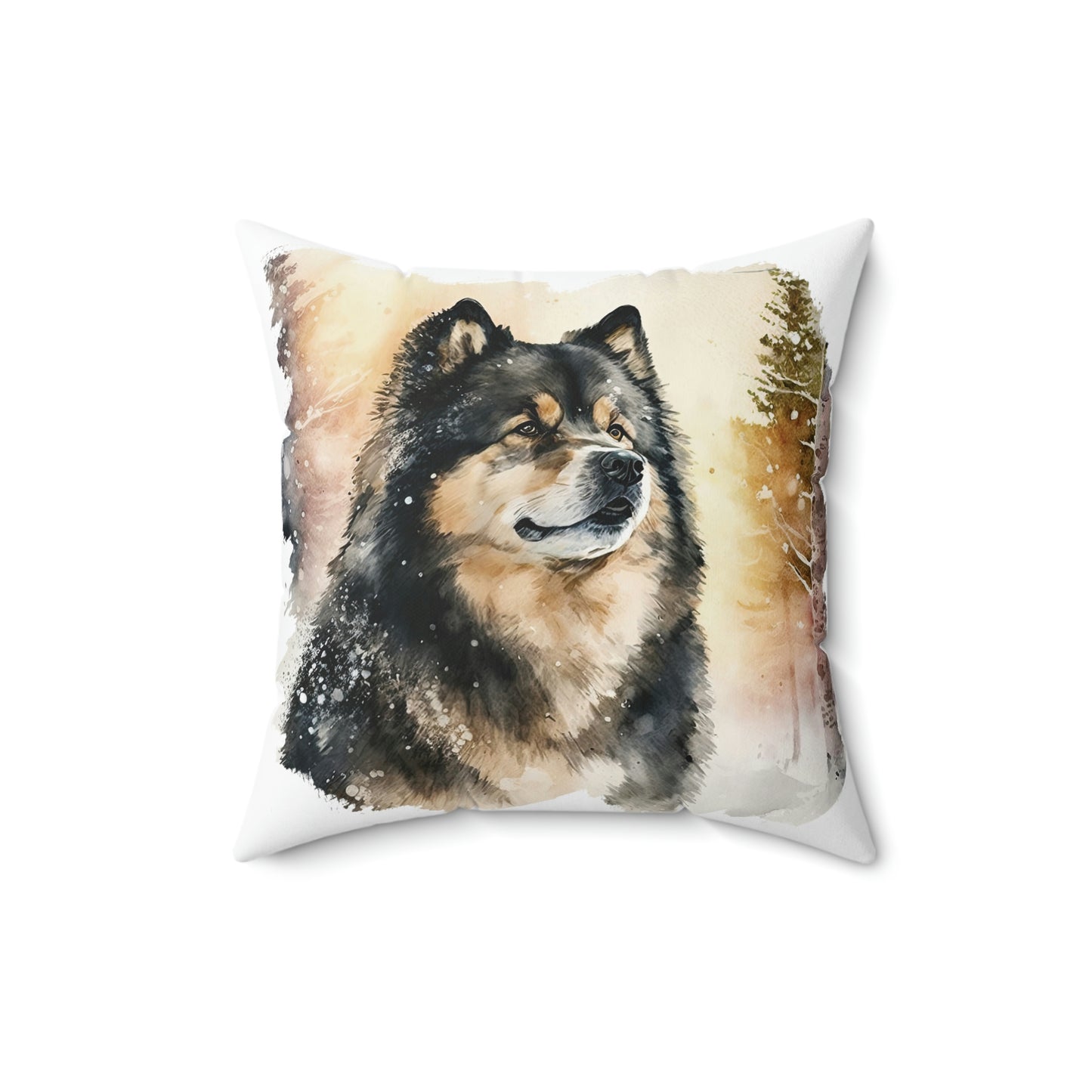 Finnish Lapphund - Snowy #4 - Pillow