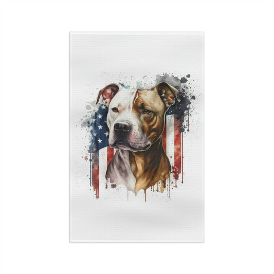 Pit Bull (Patriotic) Soft Tea Towel