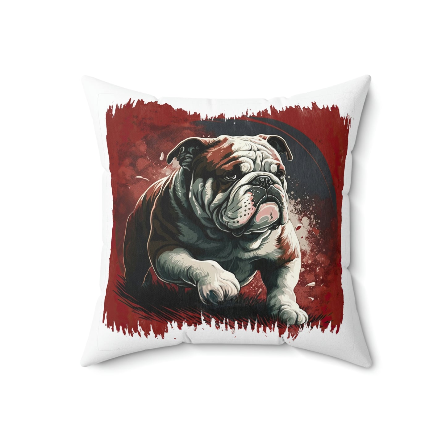 English Bulldog (Walking) Square Pillow