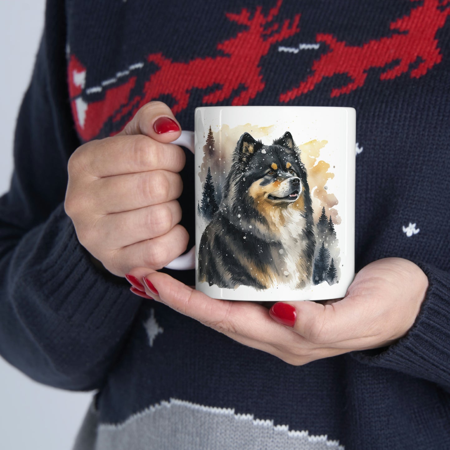 Finnish Lapphund - Snowy #3 - Mug