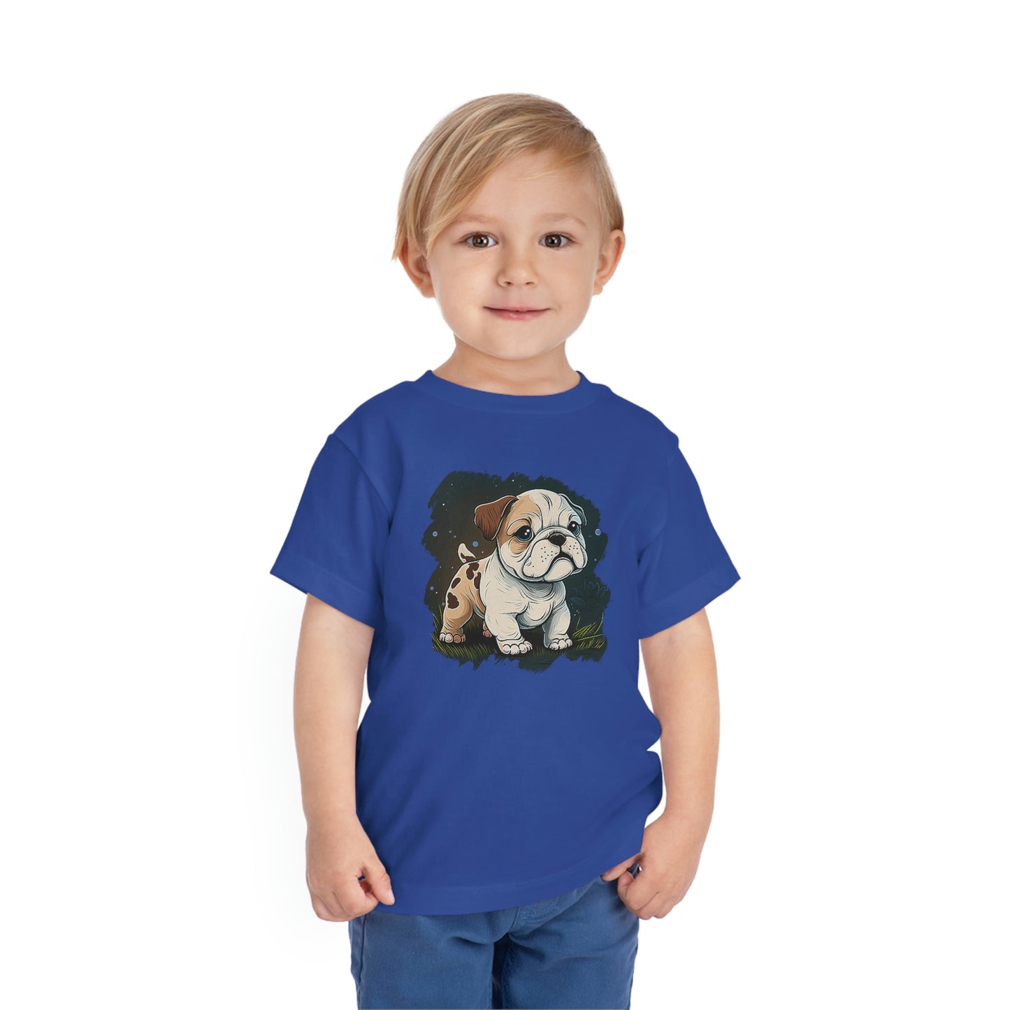 English Bulldog - Cartoon #1 - Toddler T-Shirt