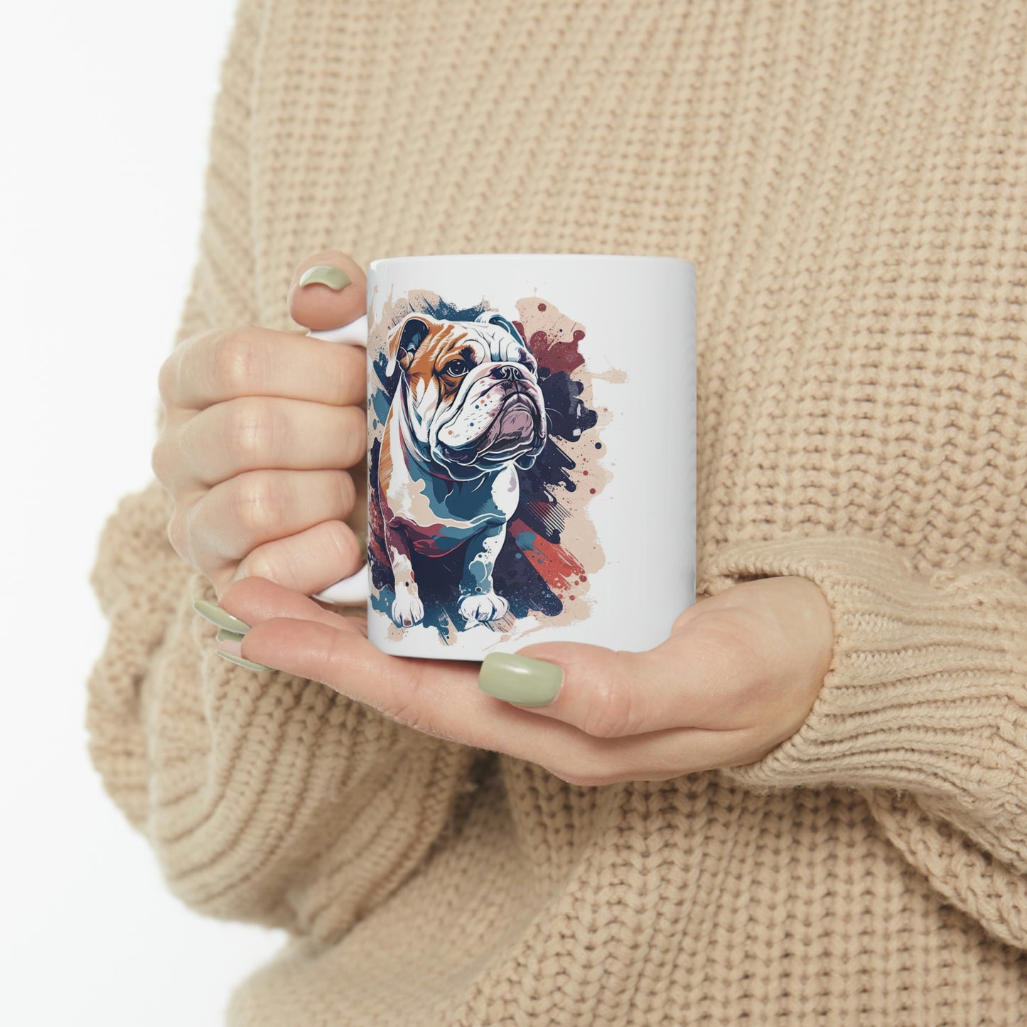 English Bulldog (Splatter) Ceramic Mug