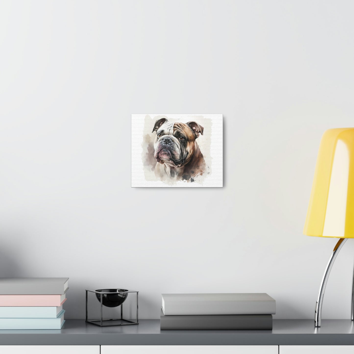 English Bulldog (Portrait) Canvas Gallery Wrap