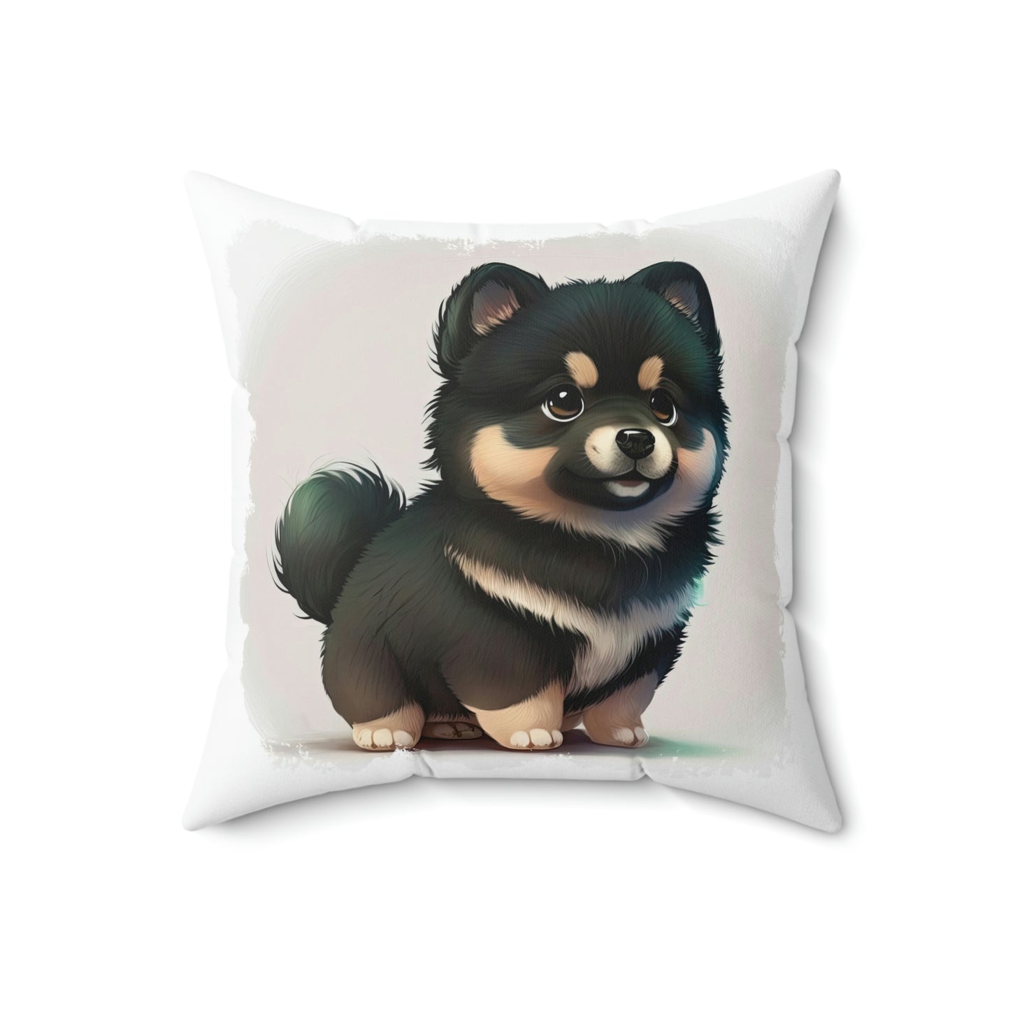 Finnish Lapphund - Cartoon #1 - Pillow