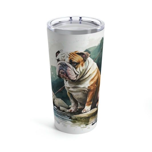 English Bulldog (Fishing) Stainless Steel Tumbler