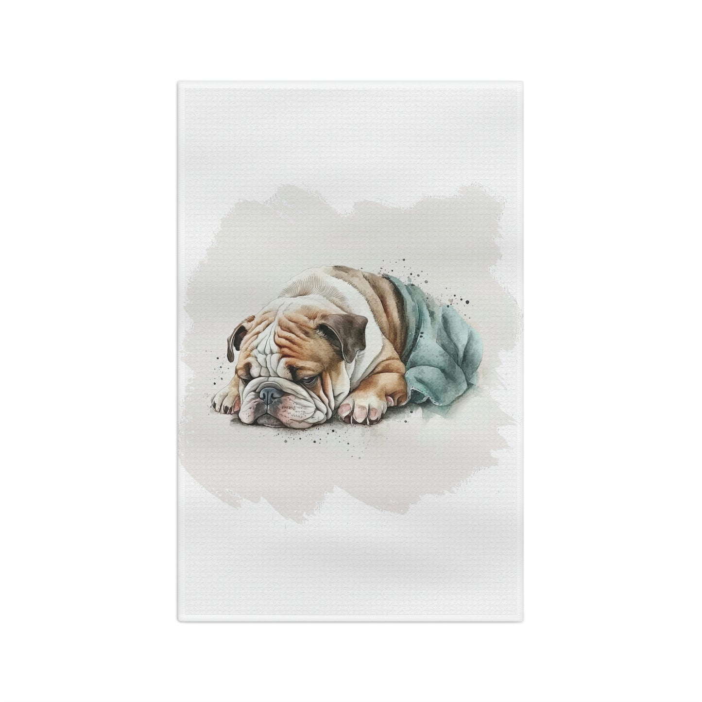 English Bulldog (Sleeping) Soft Tea Towel