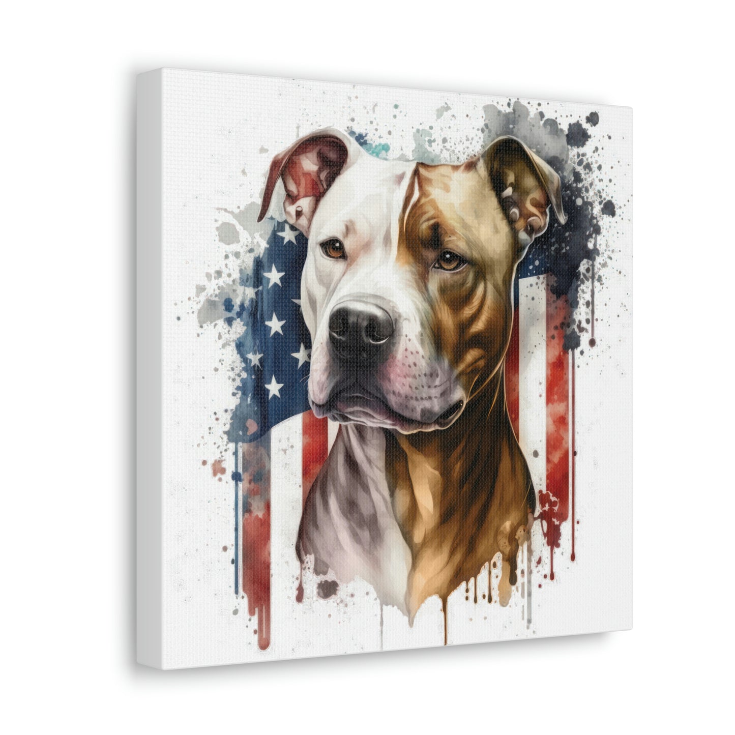 Pit Bull (Patriotic) Canvas Gallery Wrap