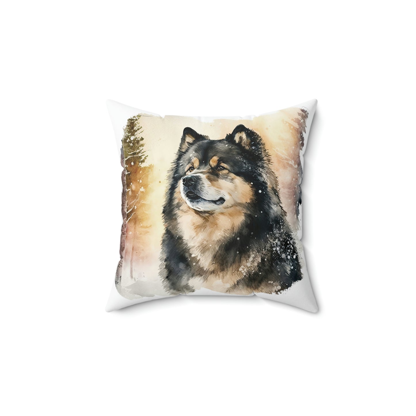 Finnish Lapphund - Snowy #4 - Pillow