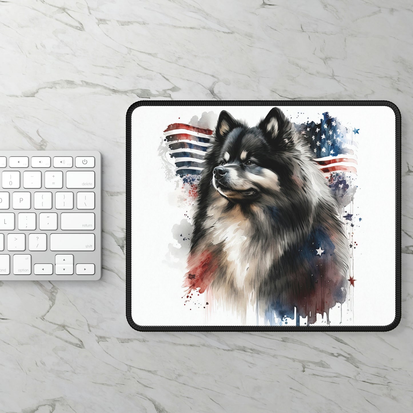 Finnish Lapphund - Patriotic #1 - Mouse Pad