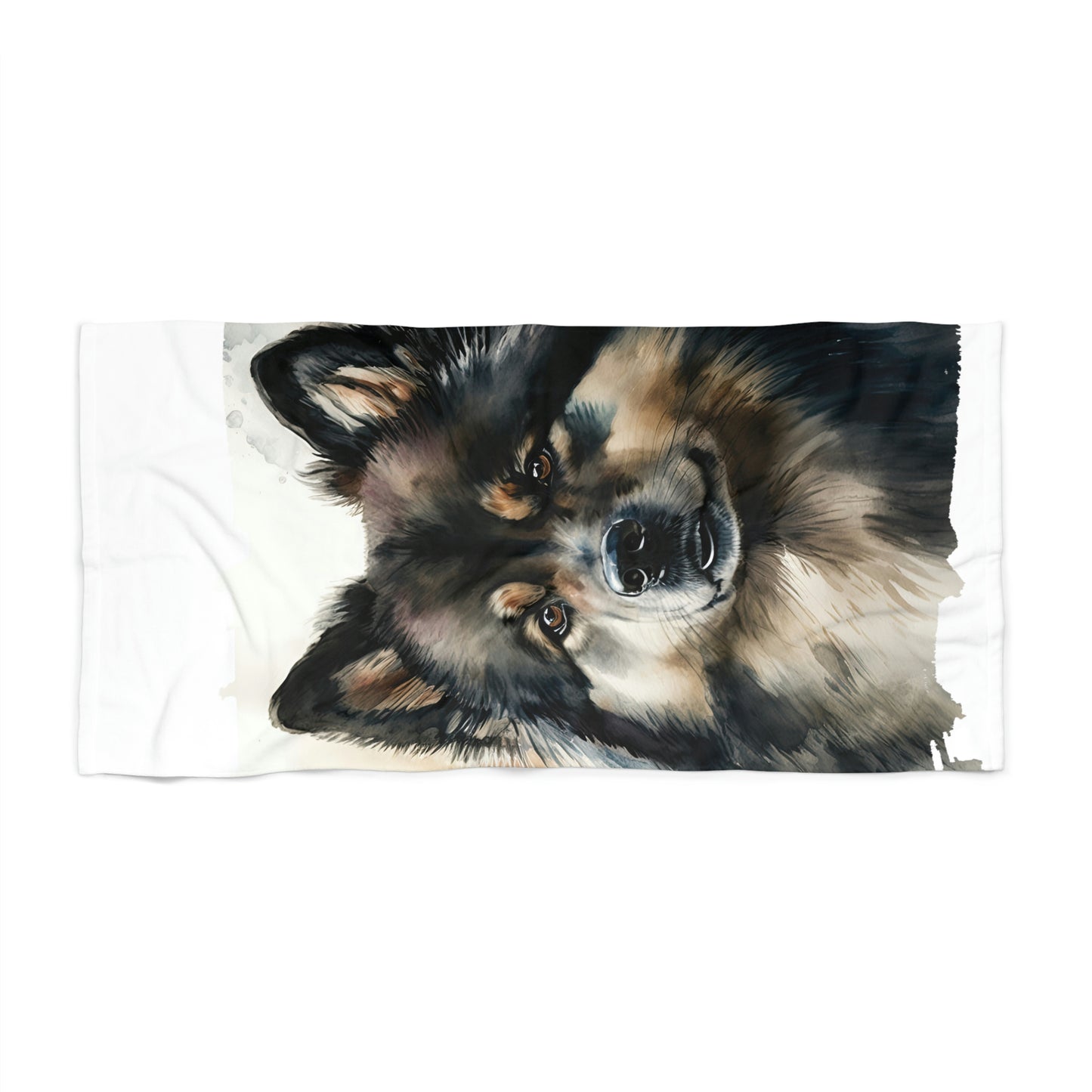 Finnish Lapphund - Portrait #1 - Beach Towel