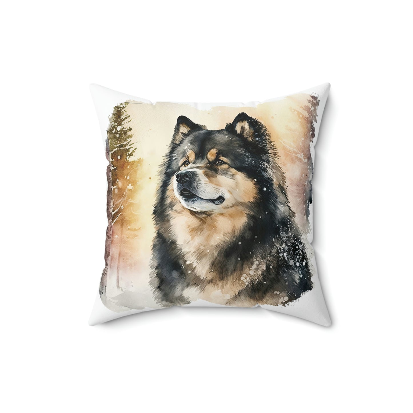 Finnish Lapphund - Snowy #4 - Pillow