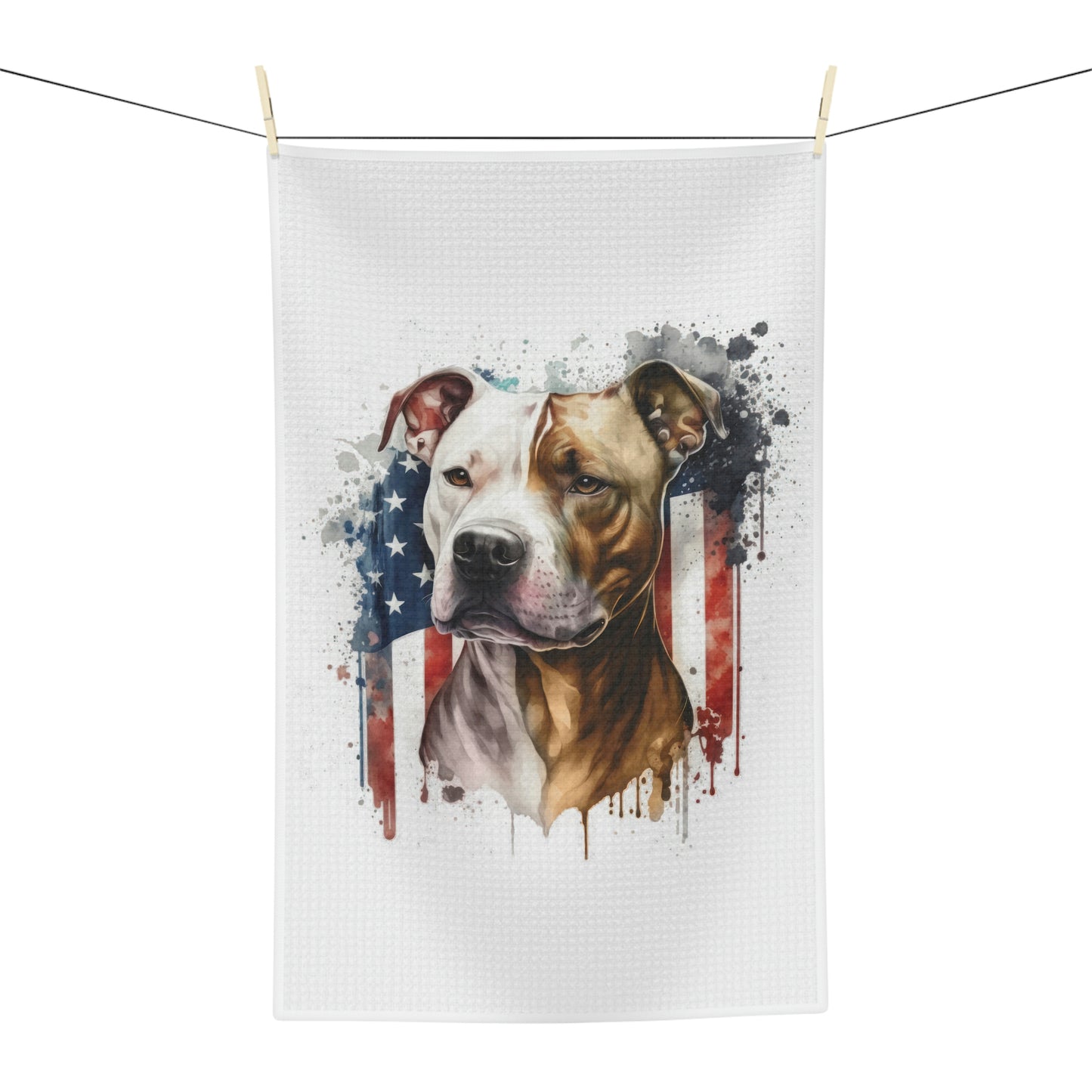 Pit Bull (Patriotic) Soft Tea Towel