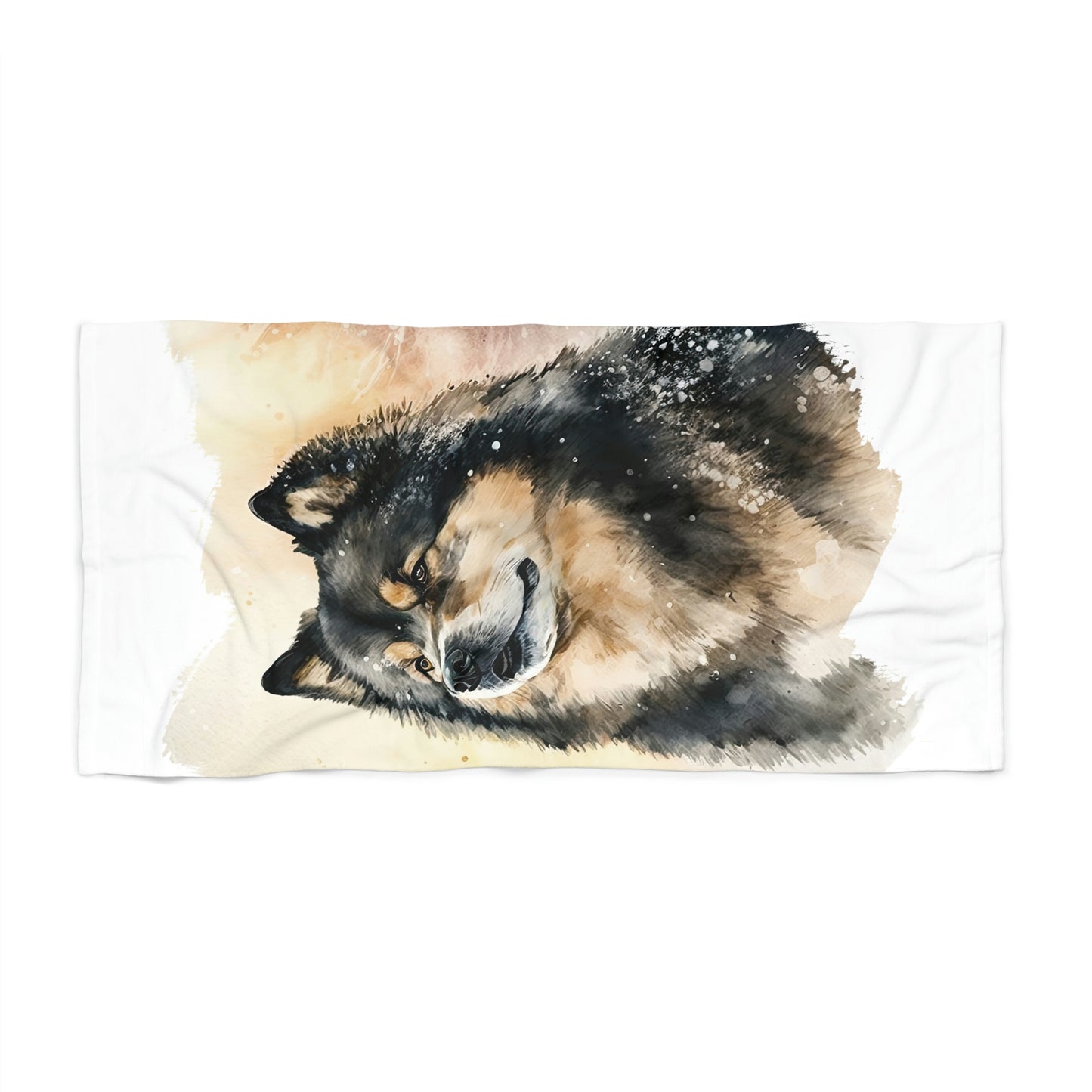 Finnish Lapphund - Snowy #4 - Beach Towel