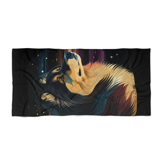 Finnish Lapphund - Stars #2 - Beach Towel