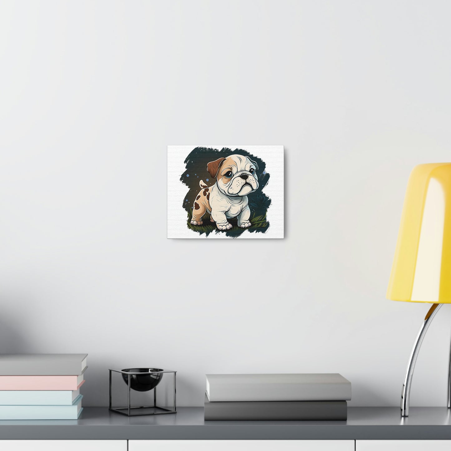 English Bulldog (Cartoon) Canvas Gallery Wrap