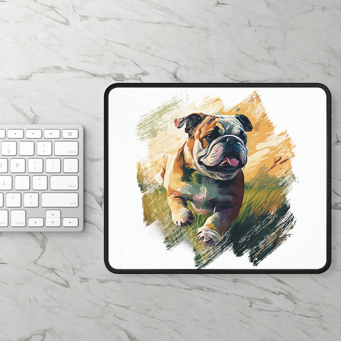 English Bulldog (Running) Mouse Pad