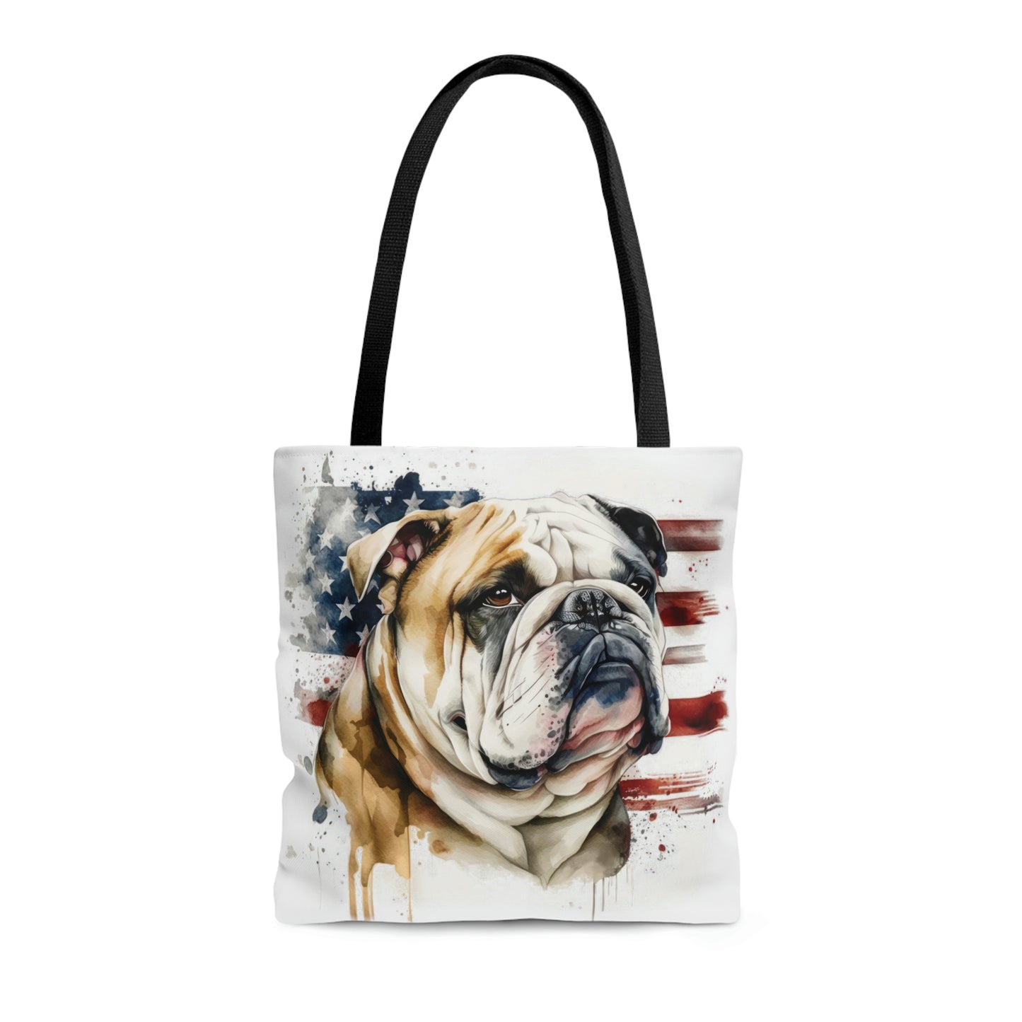 English Bulldog (Patriotic) Tote Bag