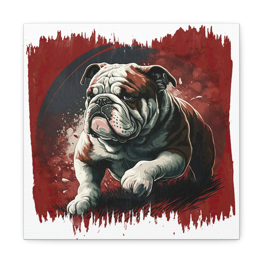 English Bulldog (Walking) Canvas Gallery Wrap