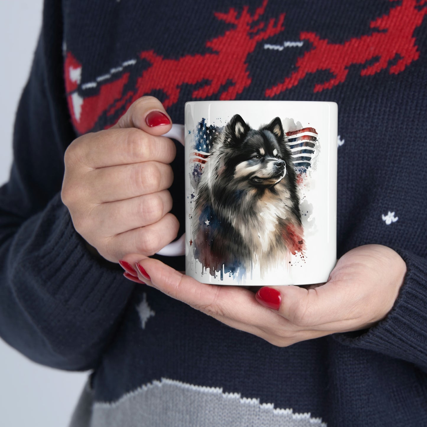 Finnish Lapphund - Patriotic #1 - Mug