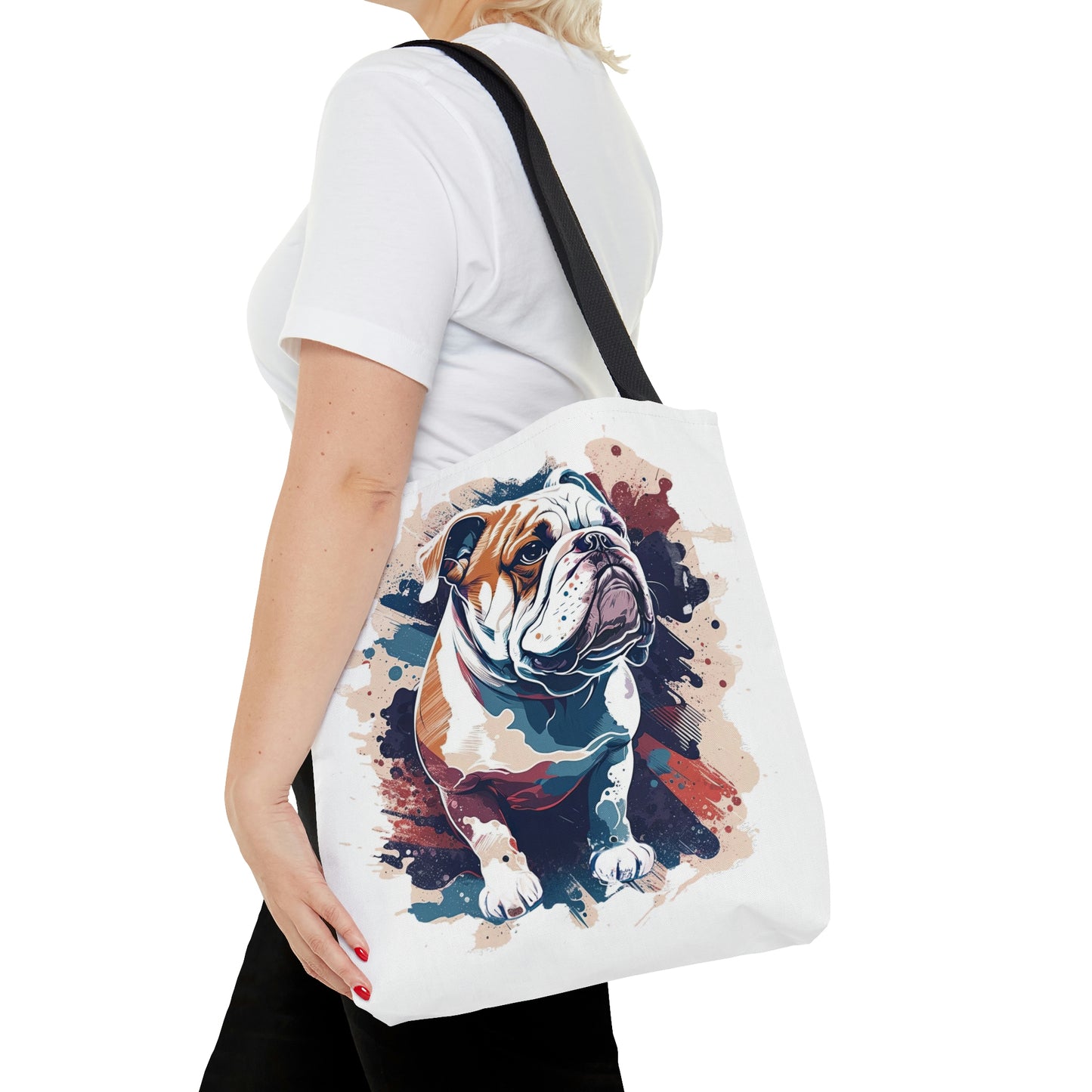 English Bulldog (Splatter) Tote Bag