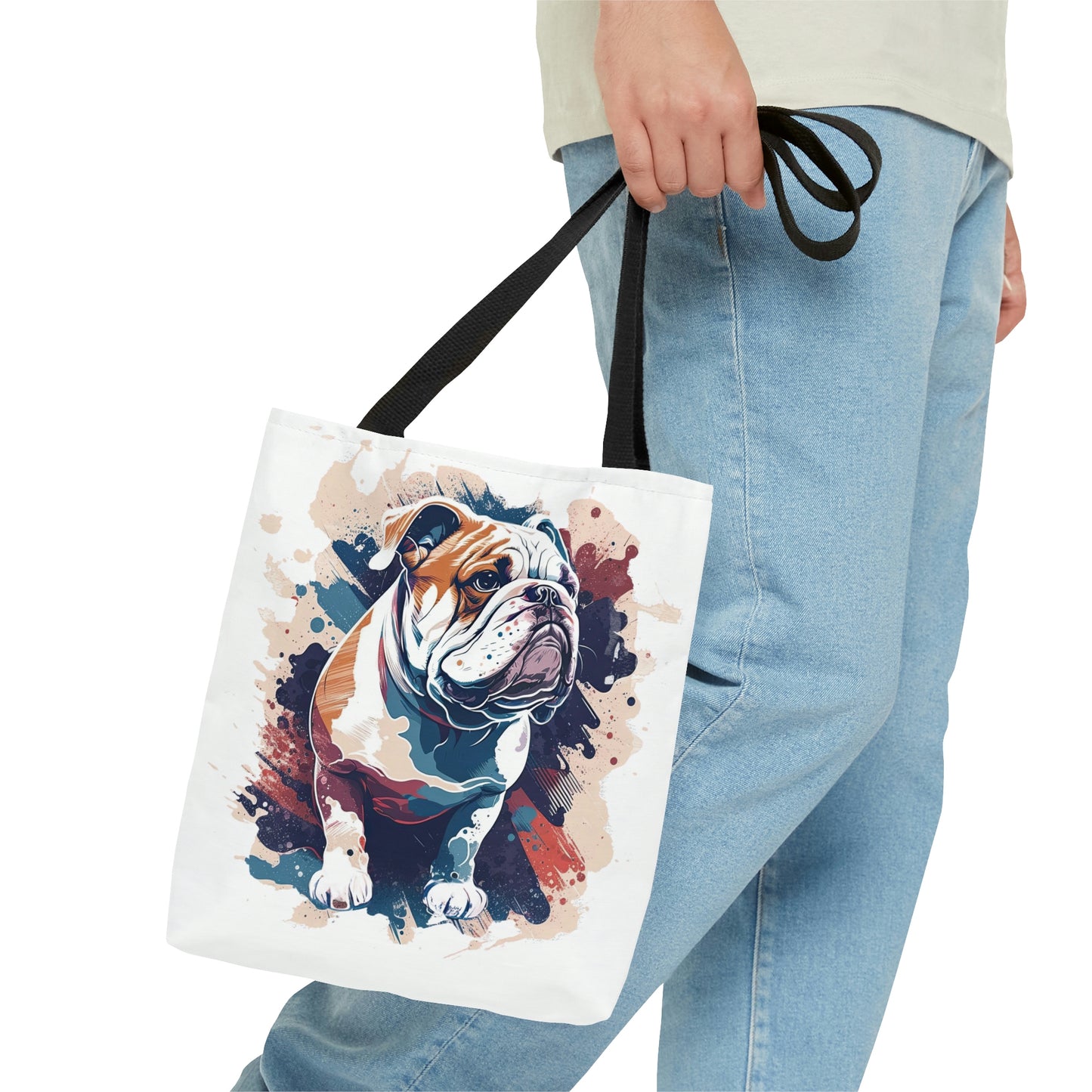 English Bulldog (Splatter) Tote Bag