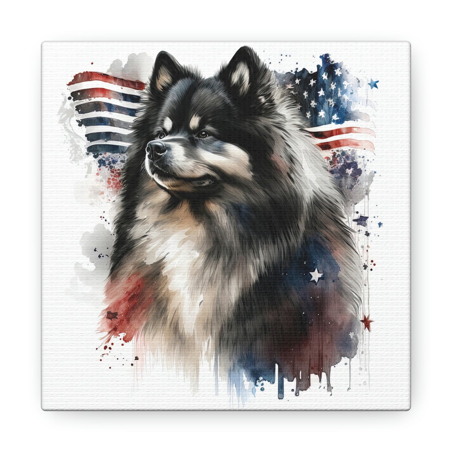 Finnish Lapphund - Patriotic #1 - Canvas