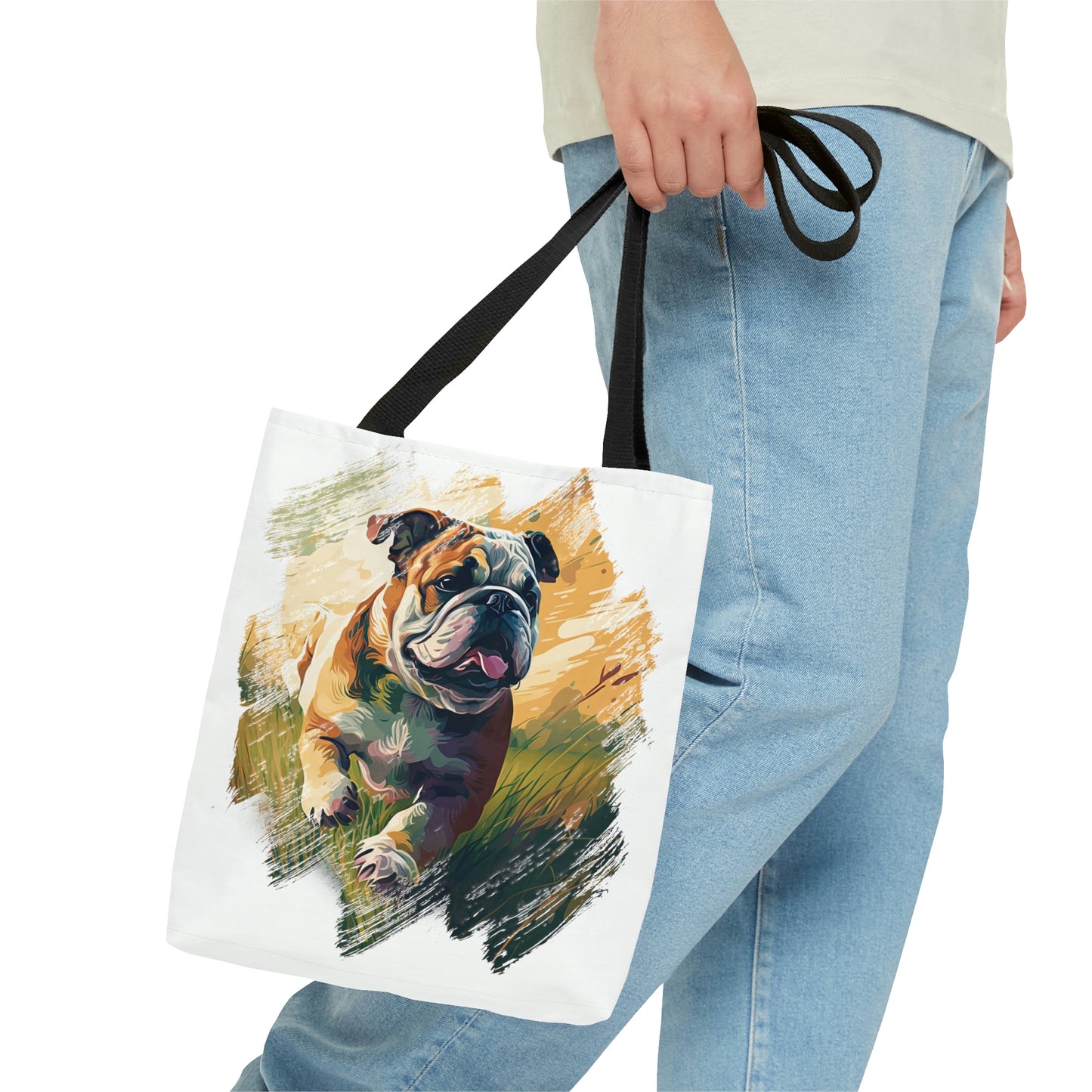 English Bulldog (Running) Tote Bag