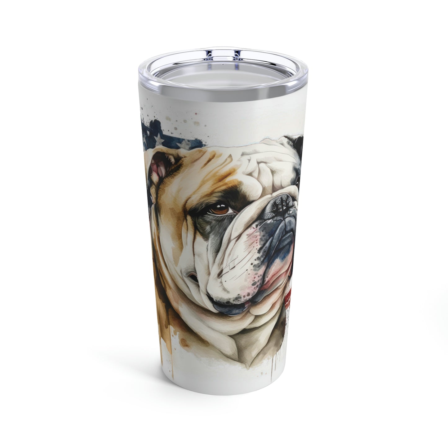 English Bulldog (Patriotic) Stainless Steel Tumbler