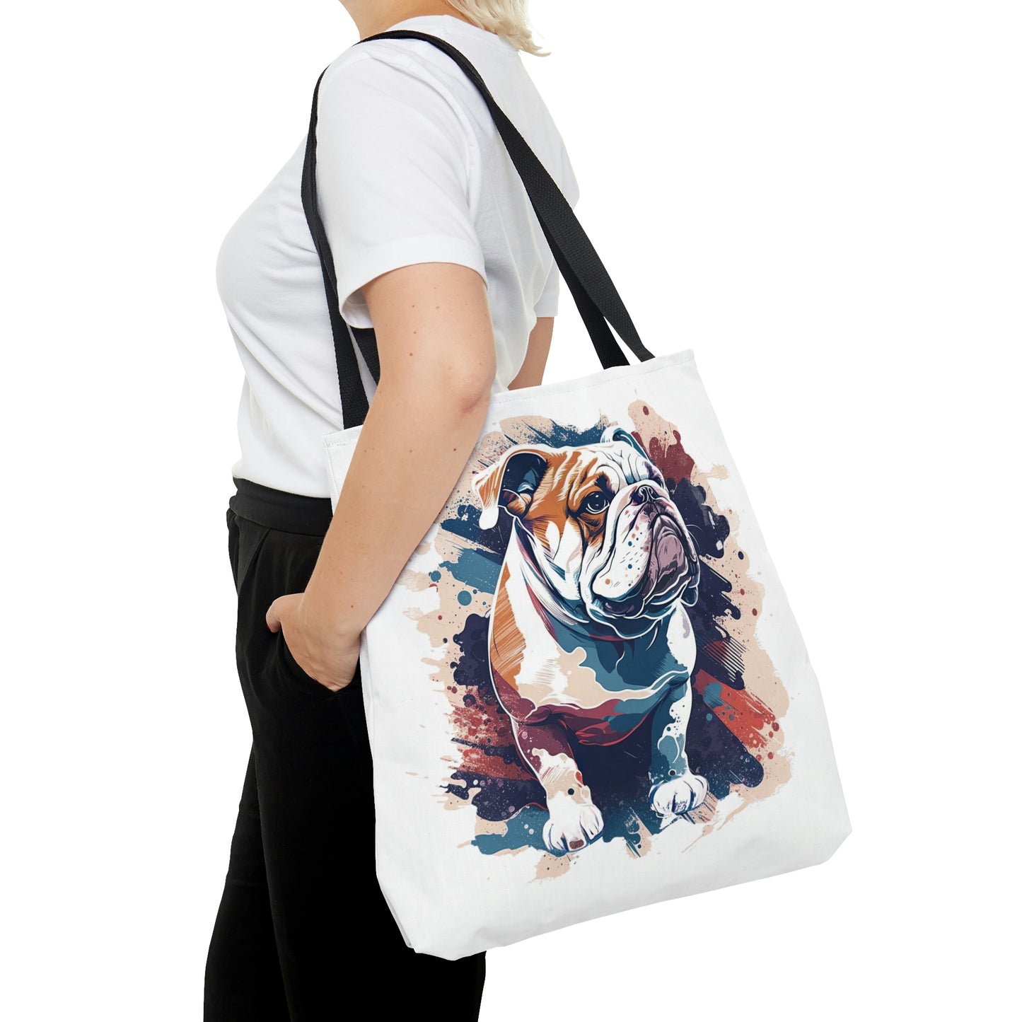 English Bulldog (Splatter) Tote Bag