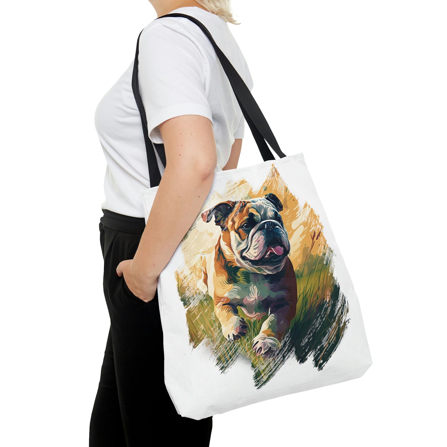 English Bulldog (Running) Tote Bag