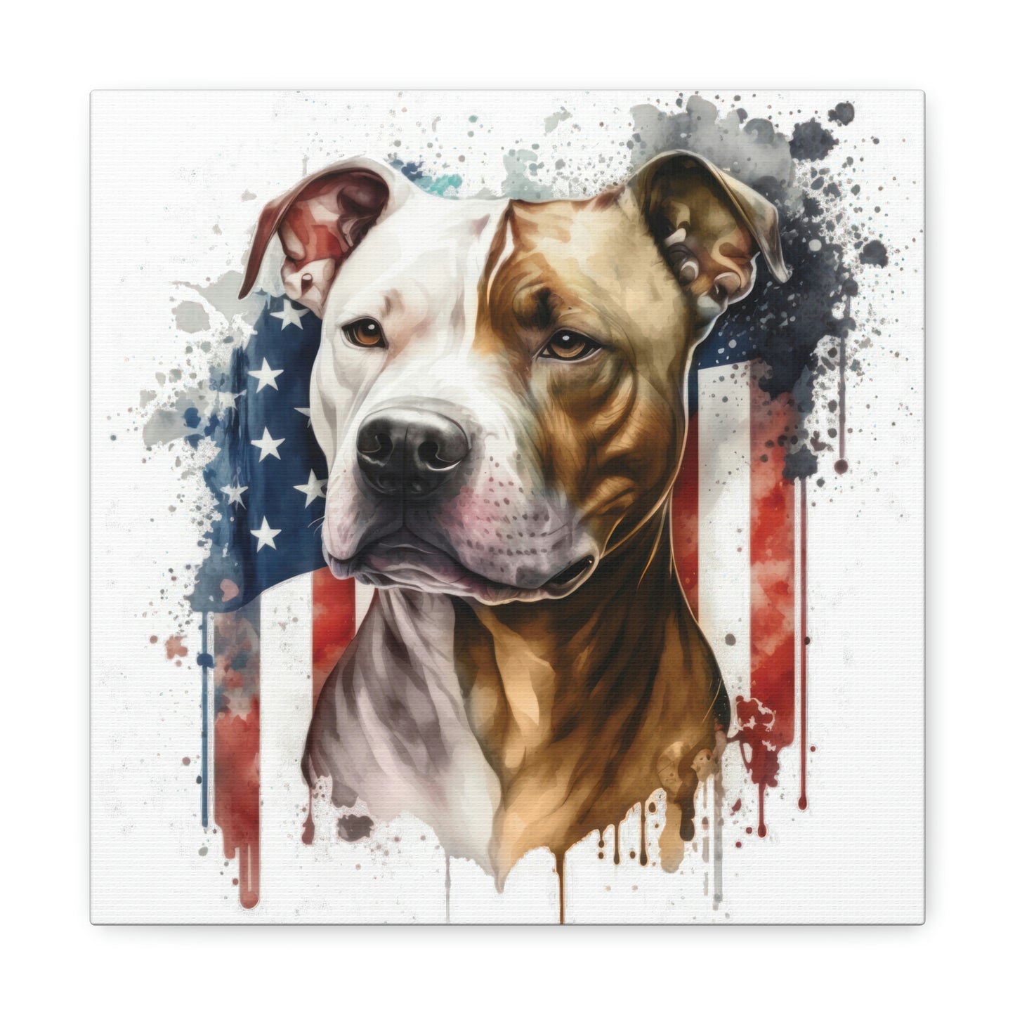 Pit Bull (Patriotic) Canvas Gallery Wrap