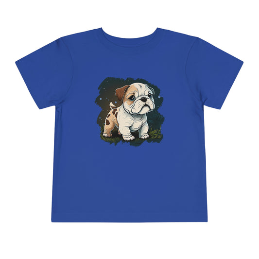 English Bulldog - Cartoon #1 - Toddler T-Shirt