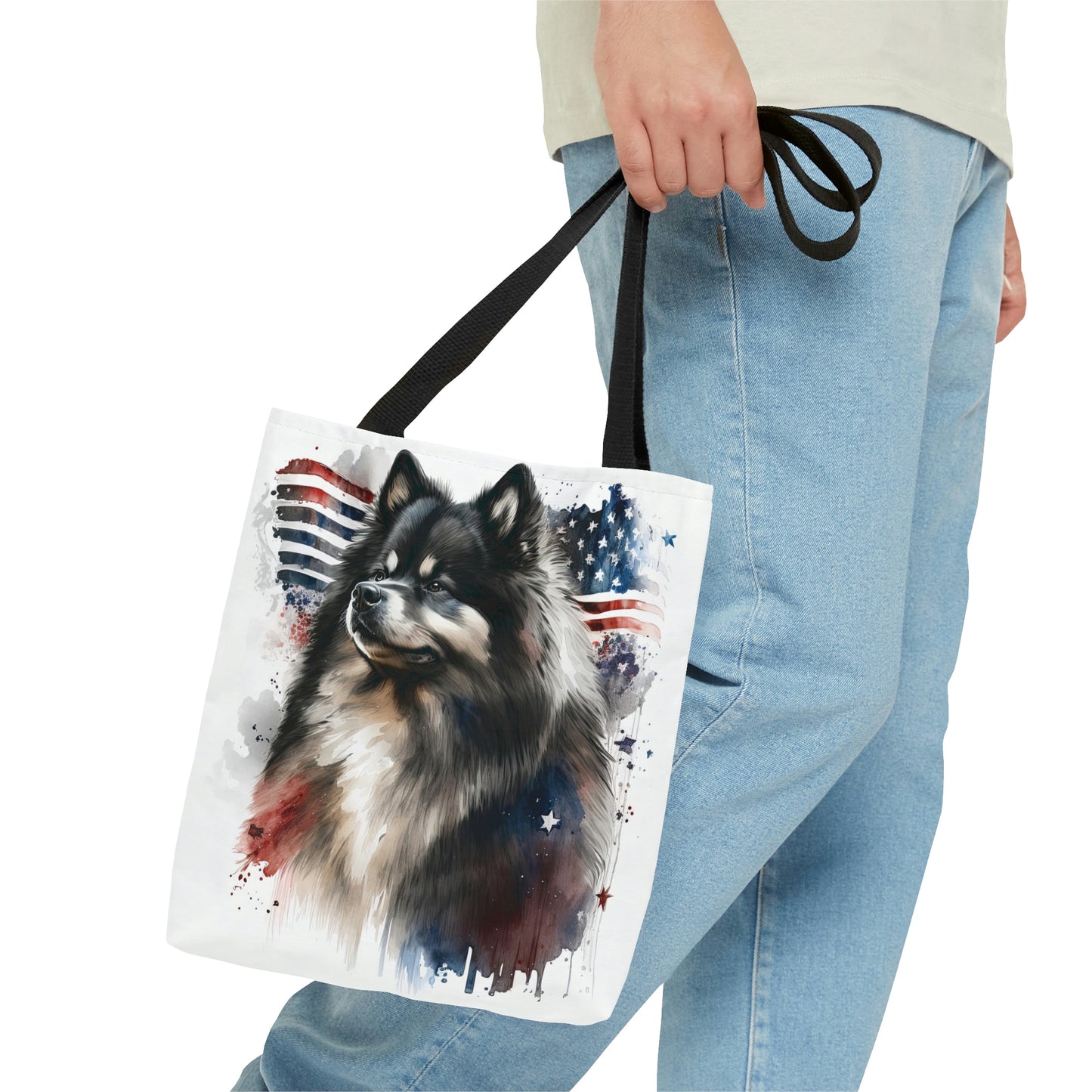 Finnish Lapphund - Patriotic #1 - Tote Bag