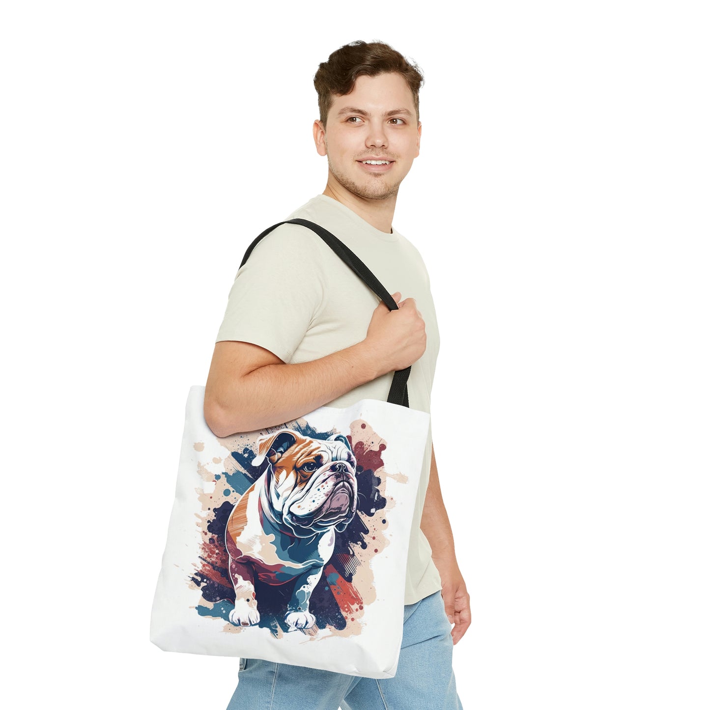 English Bulldog (Splatter) Tote Bag