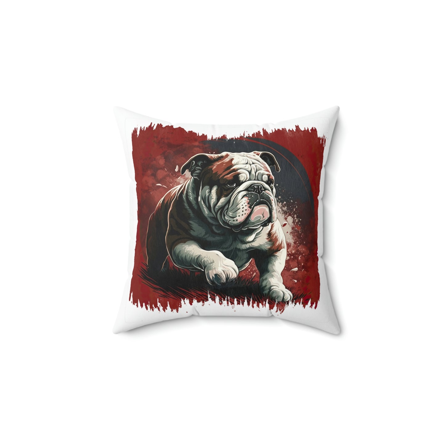 English Bulldog (Walking) Square Pillow