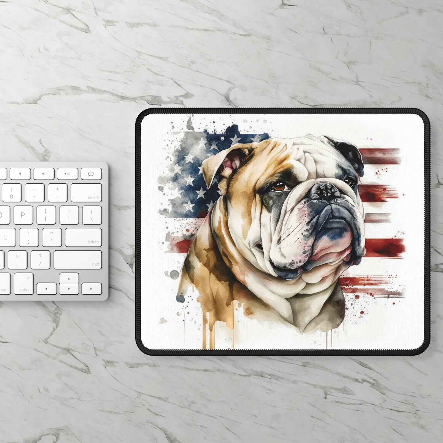 English Bulldog (Patriotic) Mouse Pad