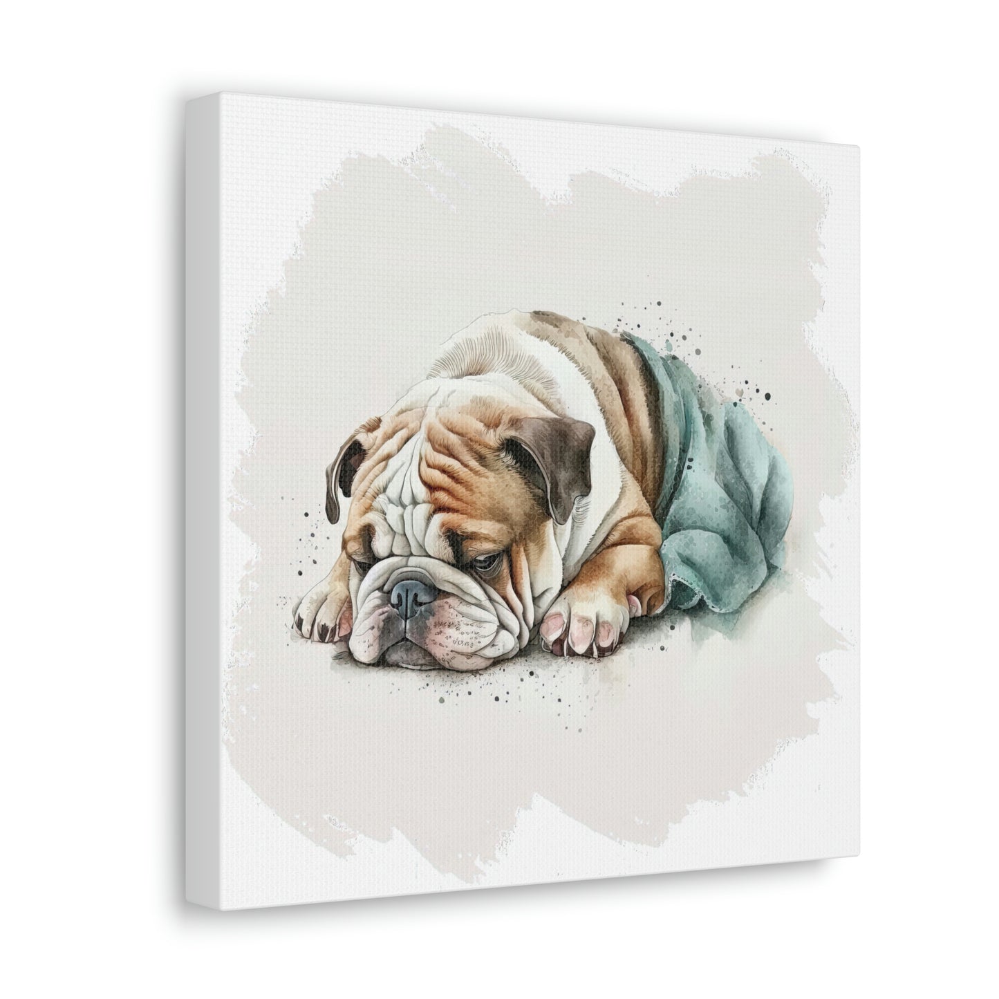 English Bulldog (Sleeping) Canvas Gallery Wrap