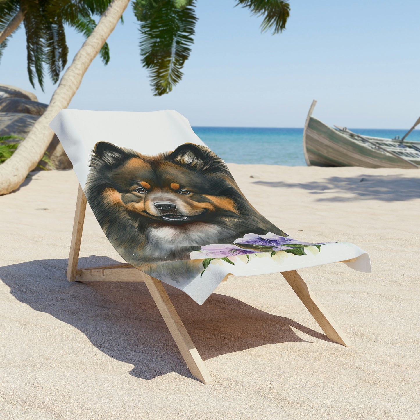 Finnish Lapphund - Spring #8 - Beach Towel