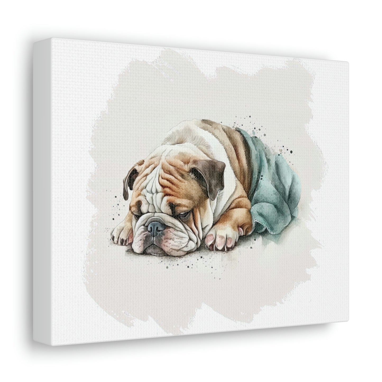 English Bulldog (Sleeping) Canvas Gallery Wrap