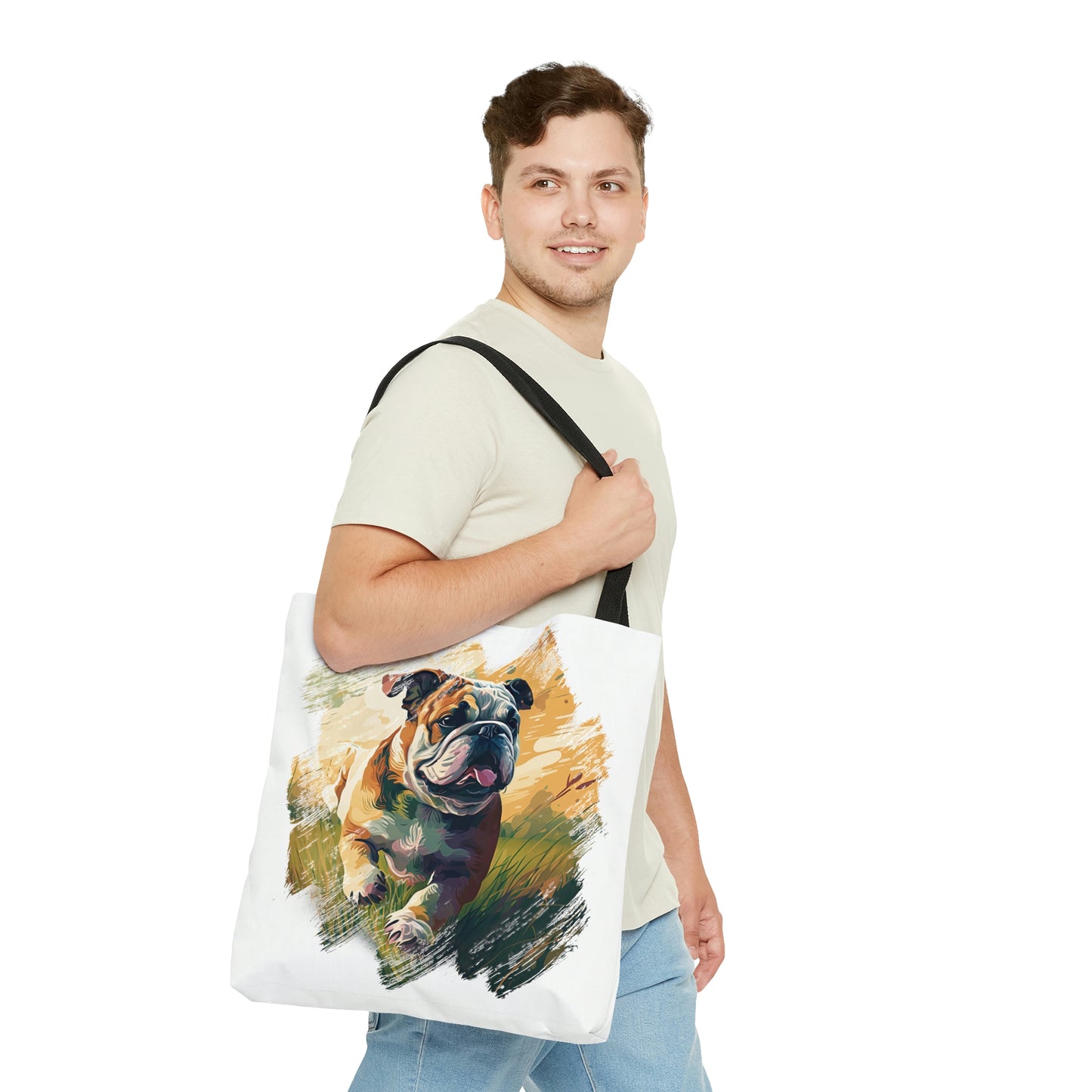 English Bulldog (Running) Tote Bag