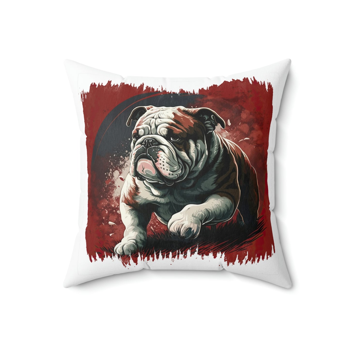 English Bulldog (Walking) Square Pillow